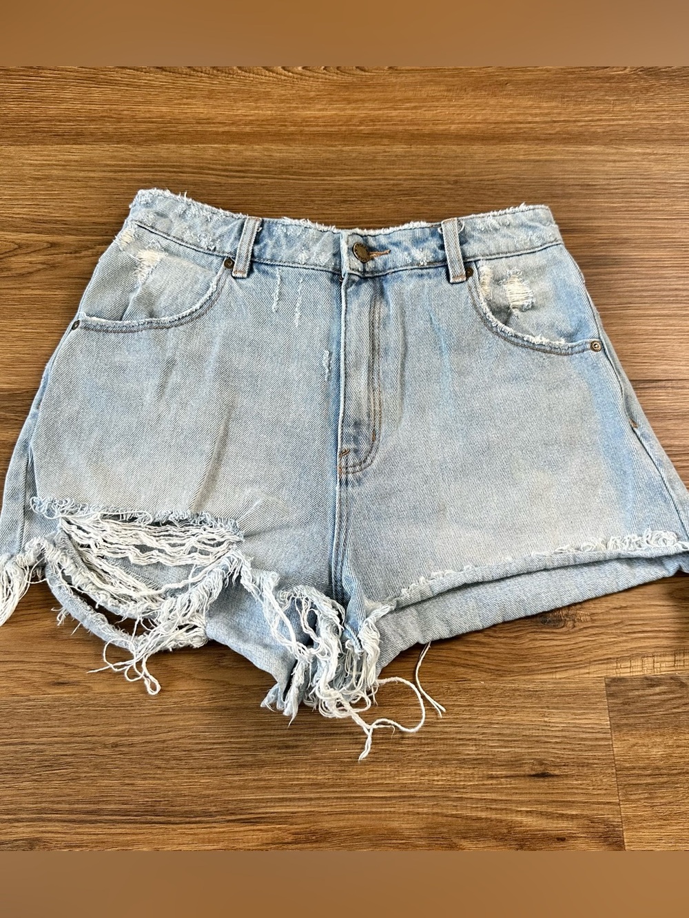 Rolla’s Blue Dusters High Rise Slim Jean Shorts Womens 28 Denim Casual Beachy